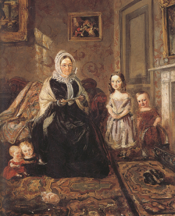 william holman hunt,o.m.,r.w.s Group Portrait of Mrs Davies,of Wormbridge Court,Hereford with Four of her Clark (mk37)